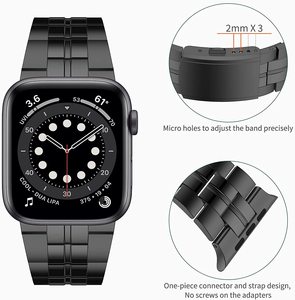 Keepwin Bracelet en titane compatible avec <span class=keywords><strong>Apple</strong></span> <span class=keywords><strong>Watch</strong></span> 49mm 45mm <span class=keywords><strong>44mm</strong></span> 42mm 41mm 40mm 38mm pour homme avec fermoir à double bouton pour - Product Image 4