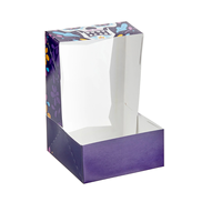 Boîtes d'emballage pour donuts personnalisées en gros, imprimées, anti-graisse, en papier kraft et plastique, avec ouverture automatique, pour desserts