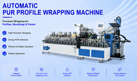 Machine automatique de laminage de lignes PVC pour le travail du bois 12,5 kW avec pompe moteur intégrée pour l'enroulement de surfaces de substrat longues