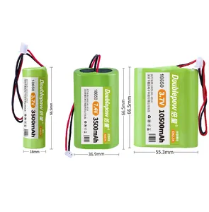 Personalizar alta capacidade ICR 18650 bateria 2200mAh 10500mAh 7.4V baterias de íon de lítio com fio e conector