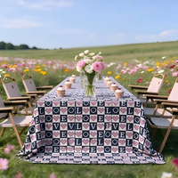 Nappe Imprimée en Polyester Imperméable, Housse de Table Personnalisée pour la Maison, l'Hôtel, les Dîners, les Mariages et la Décoration de Fêtes