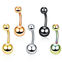 20 pièces Piercings en acier 14G pour nombril et oreilles, avec barre de 10mm et zircon cubique, bijoux de piercing corporel pour femmes