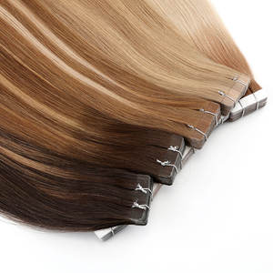 Lujoso Balayage Cutícula completa Ruso Remy <span class=keywords><strong>Cinta</strong></span> invisible en extensiones de cabello 100% Cabello humano - Product Image 5