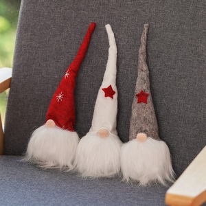 Gnomos Navideños Nórdicos sin Rostro, Muñecos de Peluche Rojos, Blancos y Grises con Gorro de Estrella y Copo de Nieve, Decoración Navideña para Ventanas, Árboles y Mesas - Product Image 4