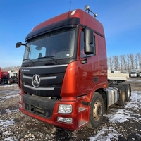 Camion tracteur d'occasion rouge 6x4 460HP manuel toit haut FOTON Auman GTL 2021 remis à neuf officiellement garantie 6 mois