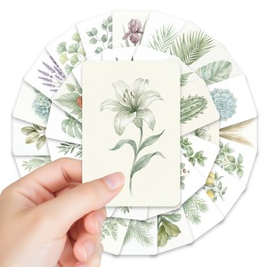 36 cartes de vœux avec motif végétal aquarelle frais, papier couché estampé à chaud, décoration artistique rétro florale pour journal - Product Image 3