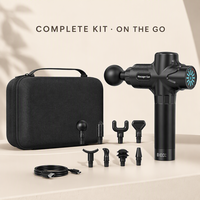 Pistolet de massage professionnel 60W, moteur sans balais 3500 tr/min, 12 niveaux d'intensité, 12 têtes de massage interchangeables, massage des tissus profonds