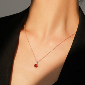 S925 Sterling Silver <b>Rose</b> Gold Plated Earrings and Necklace for Women - High-End European and American Style Set - Product Image 5