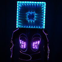 Cube Magique 3D Led Costumes De Danse De Salon Vêtements LED Robot Lumières Lumineux Scène Danse Performance Spectacle Porter Performance Porter