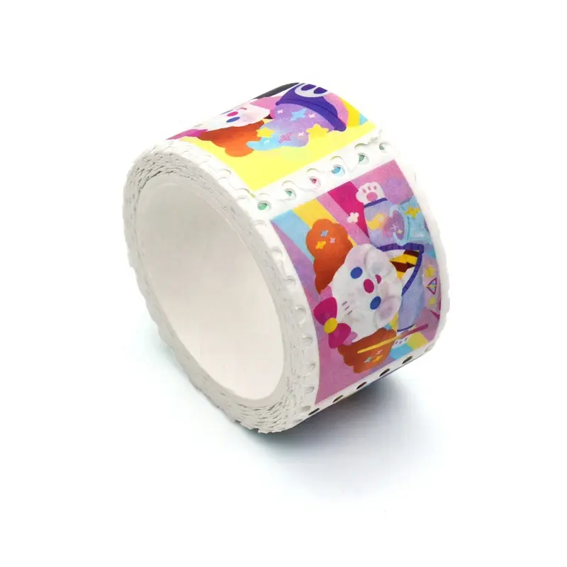 Vintage Soort Gestanst Masking Postzegel Stickers Washi Tape Custom Afdrukken