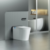 WC intelligent de luxe, commode à poser au sol, télécommande, siège chauffant, bidet intelligent pour salle de bain d'hôtel cinq étoiles