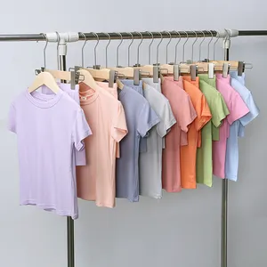 Kids Tales girls summer clothing sets short sleeve ribbed cotton mommy and me outfits wholesale children clothes