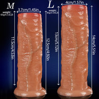 Manchon Réutilisable en Silicone Souple pour Pénis, Extenseur de Pénis Liquide et Agrandisseur de Préservatif, Jouets Sexuels pour Adultes LM-D849