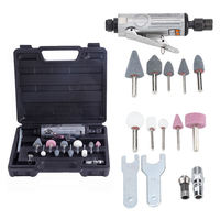 Kit d'outils de réparation de pneus de voiture pneumatiques 16 pièces meuleuse d'angle à matrice pneumatique pour le meulage et le ponçage d'outils de véhicule