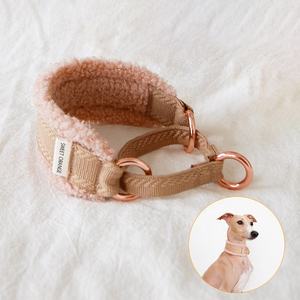 फुलटो कस्टम लोगो आउटडोर प्रशिक्षण शेर्पा मार्टिंगले कुत्ते कॉलर एडजस्टेबल नो-चोक सीमित पर्ची कॉलर धातु सामान के साथ - Product Image 1