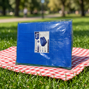Lightweight Blue Color Quality Outdoor Coated Tear Resistance PE Tarpaulin Waterproof floor covering dust covering picnic sheet - Product Image 2