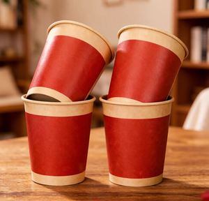 Vasos de Papel para Café, Suministros de Embalaje Compostables y Biodegradables, Portavasos de 6oz, Contenedor de Alimentos, Vasos Desechables para Bodas - Product Image 2