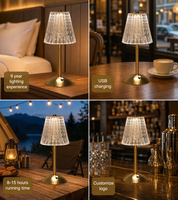 Lampe de table LED moderne en métal de haute qualité, à commande tactile, avec port Type-C, intensité réglable, alimentée par batterie, veilleuse pour salon, lumière chaude