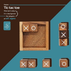 Jeu de société Tic Tac Toe, jeu de table, casse-tête, jeu de stratégie, puzzle, <span class=keywords><strong>d</strong></span>écoration de table basse, jouet éducatif, jeu de voyage - Product Image 5