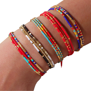 Braccialetti Boho Fatti a Mano con Perline di Vetro Miyuki, Unisex, Regolabili, Forma Geometrica, per Anniversari e <span class=keywords><strong>Amicizia</strong></span> - Product Image 1