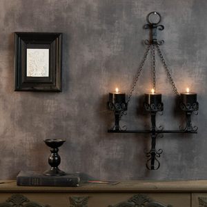 <strong>Gothic</strong> Black Wall <strong>Candle</strong> Sconces 3 Iron Candelabra <strong>Gothic</strong> Victorian Wall Decor Rustic Wall Mount <strong>Candle</strong> <strong>Holder</strong> for Dining Room - Product Image 4