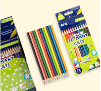 12pcs mignon dessin enfants crayons de couleur tant de chats Lapices De couleur pour enfants crayons standard