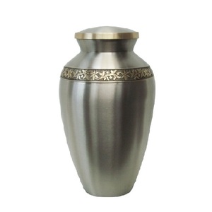 Design Round Handmade Sympathy <b>Vase</b> for Ashes metal cremation urn for adult ashes bulk adult personalized urns engraved urns - Product Image 3