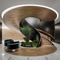 Rampe d'escalier de luxe en laiton, garde-corps en cuivre plaqué or et aluminium, sur mesure exquis pour manoir