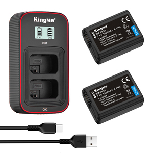 KingMa <span class=keywords><strong>NP</strong></span>-<span class=keywords><strong>FW50</strong></span>แบตเตอรี่แบบชาร์จไฟได้และชุดชาร์จ USB คู่จอ LCD ใหม่ BM058-<span class=keywords><strong>FW50</strong></span>สำหรับ <span class=keywords><strong>Sony</strong></span> <span class=keywords><strong>NP</strong></span> <span class=keywords><strong>FW50</strong></span> - Product Image 1