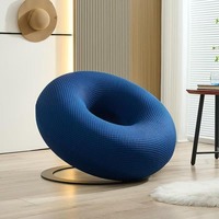 Fauteuil d'appoint Donut de luxe nordique, chaise de salon créative et design pour salon et hôtel
