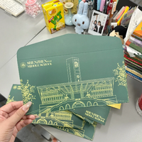 Enveloppes occidentales de luxe en carton vert avec dorure à chaud personnalisée, imprimées offset CMYK, marque Fuyou, pour l'impression de cartes de vœux de mariage