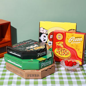 Usine de boîtes à <span class=keywords><strong>pizza</strong></span> en Chine Boîte à <span class=keywords><strong>pizza</strong></span> en papier de haute qualité en gros de papier sulfurisé Boîte en carton de livraison de pizzas à emporter - Product Image 1