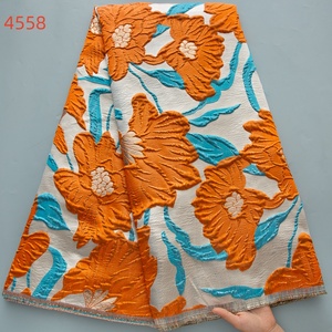 4558 High Quality Brocade Fabriccloths for Women Party Wear Material <strong>Nigeria</strong> Ladies <strong>Traditional</strong> Wedding <strong>Dresses</strong> for Asoebi - Product Image 5