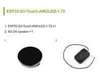 AISmartgoo Waveshare ESP32-S3-Touch-AMOLED-1.75 Carte de développement avec écran tactile AMOLED de 1,75 pouce, processeur double cœur LX7 32 bits