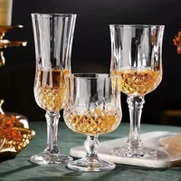 Vente en Gros Verres à Boire Personnalisés Forme Diamant Italien Unique Flûtes à Champagne Calice Cristal Verre à Vin Rouge