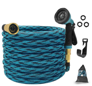 Tuyau d'arrosage haute pression de 25 à 100 pieds en polyester pour arrosage et jardinage en latex et caoutchouc - Product Image 1