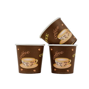 免费样品环保单壁纸杯牛皮纸咖啡杯热饮 - Product Image 5