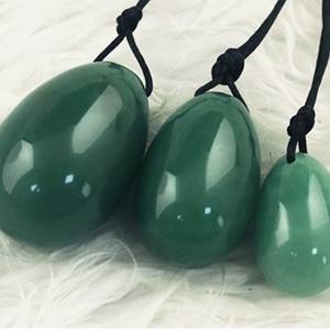 Juego de Huevos Yoni de <span class=keywords><strong>Jade</strong></span> para Masaje Kegel, Modelo Portátil, Tallado y Grabado, Gema de Amor - Product Image 6