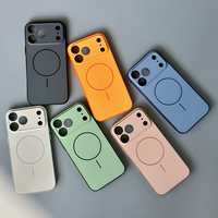 Coque de téléphone magnétique en PC mat effet peau JOYPORODO B418 pour iPhone 11 12 13 14 15 16 17 pour Samsung S26 Étui de téléphone Android