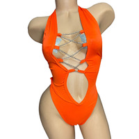 Tenues de danseuse une pièce en nylon pour femmes au prix de gros Ensemble exotique Justaucorps sexy pour femmes Vêtements de boîte de nuit Body Vêtements de danse