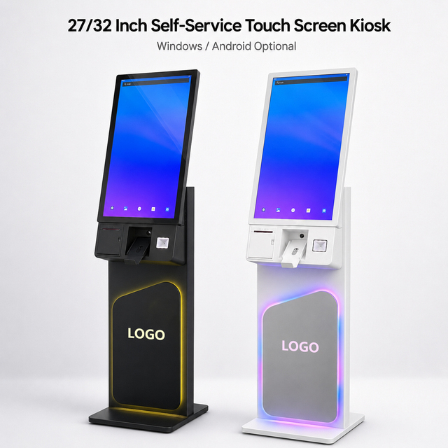 3 Days Delivery 27 32 Inch Floor Stand Interactive Touch Screen Self Service Kiosk Payment Self Service Print Kiosk Restaurant