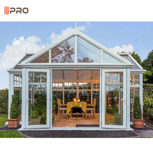Casa de jardín de invierno veranda aluminio prefabricado vidrio Conservatorio inclinado terraza acristalada 4 estaciones - Product Image 5