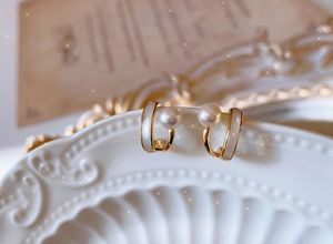 Pendientes de Perlas de Oro Amarillo de 18k Xinfly, Joyería de Madreperla, Regalo para Niñas, Compromiso, Boda - Product Image 3