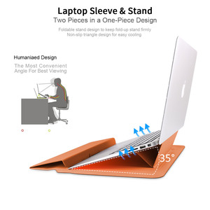 <span class=keywords><strong>Computer</strong></span> Beschermende Lederen Hoes Pu Lederen Stand Cover En Muismat Multifunctionele Laptoptassen Voor Computers - Product Image 5