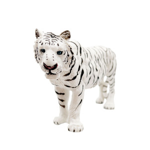 Modèle de simulation de tigre blanc transfrontalier, jouet éducatif en PVC, représentant un tigre de Sibérie du Nord-Est, pour l'apprentissage cognitif des jeunes. - Product Image 5