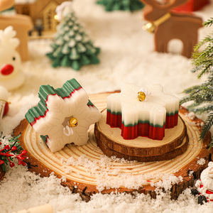 Christmas scented candle gift box wholesale ins winter souvenir creative handmade snowflake-shaped scented candle - Product Image 2
