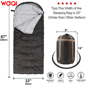 Sac de couchage léger et imperméable WOQI Outdoor Gear en polyester pour le camping, la randonnée et les voyages - Product Image 4