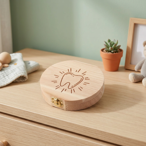 Caja Organizadora de Madera de Pino Pulida Ecológica para Guardar Dientes de Leche, Personalizable, Rectangular, para Niños, 1 Unidad - Product Image 3
