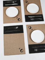 Ensemble de 4 sets de table Ramadan, décoration de table islamique, cadeau de l'Aïd, décoration de la maison sur le thème de l'Aïd