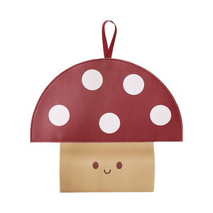 Mushroom Shape Wall Mounted Tissue Box Cover Reddish Brown Punch Free Dustproof For Bathroom And Home Use - Product Image 3